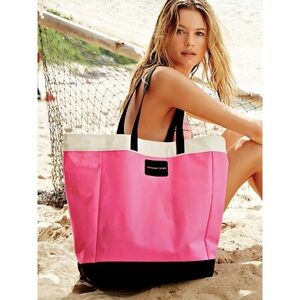 Victoria's Secret Pink and Black Tote Bag